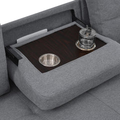 Zubaliya Canapé Convertible en Forme de L,canape lit 2 Places Convertible Gris,canapé 3 Places lit gigogne avec Fonction Couchage,équipé d'un Espace de Rangement