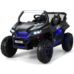 Voiture lectrique Enfant 12 V Tlcommande pour 3-8 Ans 2 Vitesses Ressort de Suspension Charge 59KG 118x74x71CM Noir/Rose/Rouge -