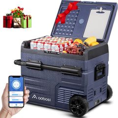 115L Glaciere Electrique Double Zone,Glaciere a Compression WiFi APP,12 V/24 V et 100-240 V Frigo Camping,-20 à 20 pour Voiture,Camion,Bateau,Camping,Car,Caravanes,Voyageant,Maison