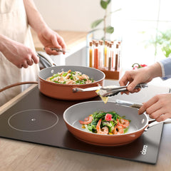 CIARRA Plaque à Induction 4 Feux 6000W - Commande Tactile - Plaque de Cuisson Encastrable - 9 Niveaux de Puissance- Minuteur - Verrouillage Enfant - CABBIH4-D
