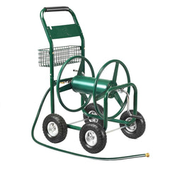 Dvidoir de Tuyau d橝rrosage avec 4 Roulettes Chariot pour 1.7m de Tuyau d橝rrosage Panier,95x62x113cm,Vert -