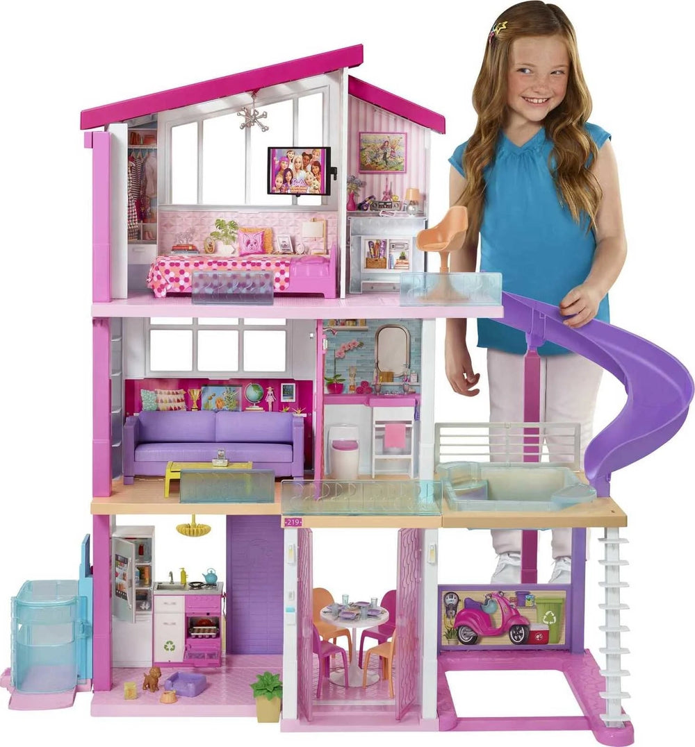 2025 Casa delle bambole Barbie DreamHouse con oltre 70 accessori,ascensore funzionante,luci e suoni -