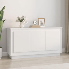 vidaXL Buffet, Armoire Latérale avec 6 Compartiments, Placard avec Porte, Meuble de Rangement Salle de Séjour, Moderne, Blanc Bois d'Ingénierie