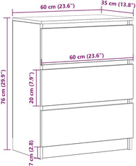 vidaXL Buffet, Meuble de Rangement avec Tiroir, Armoire de Rangement, Organisateur Salon Salle de Séjour Intérieur, Noir Bois d’Ingénierie