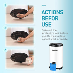 Umelome Essoreuse grande capacité 6 kg Séchoir rotatif 2800 tr/min Spin Dryer énergétique et économie d'énergie Blanc