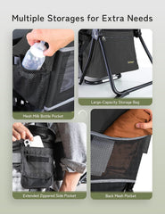 besrey Porte-bébé de randonnée, Sac à dos pour enfant, à usage en extérieur, Pliable - Noir