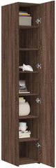vidaXL Buffet Haut chêne Marron 30x42,5x185 cm Bois d'ingénierie, Buffet, Armoire de Rangement, Panneau latéral, Armoire, Armoire latérale