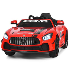 Voiture Sport Electrique 12 V pour Enfants Vitesse Max.: 5 km/h Tlcommande 2.4G MP3 Effets Sonores Lumineux Rouge -