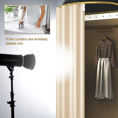 Ainbonte Cabine d'essayage Portable, Magasin de Vêtements Cabine Essayage, pour Magasin de Centre Commercial et Bureau, Protection de la Vie Privée Temporaire Dressing de Vestiaire (Beige)