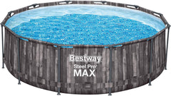 FORNOR 56141 Piscine + Filtre Bombe 366 x H 100 cm,Effet Bois