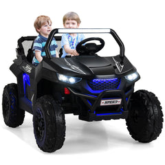 Voiture lectrique Enfant 12 V Tlcommande pour 3-8 Ans 2 Vitesses Ressort de Suspension Charge 59KG 118x74x71CM Noir/Rose/Rouge -