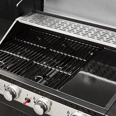 Cook'in Garden Cuisine extérieure modulable FIDGI 3 - Barbecue au gaz 3 brûleurs avec thermomètre Meuble d'appoint desserte et évier