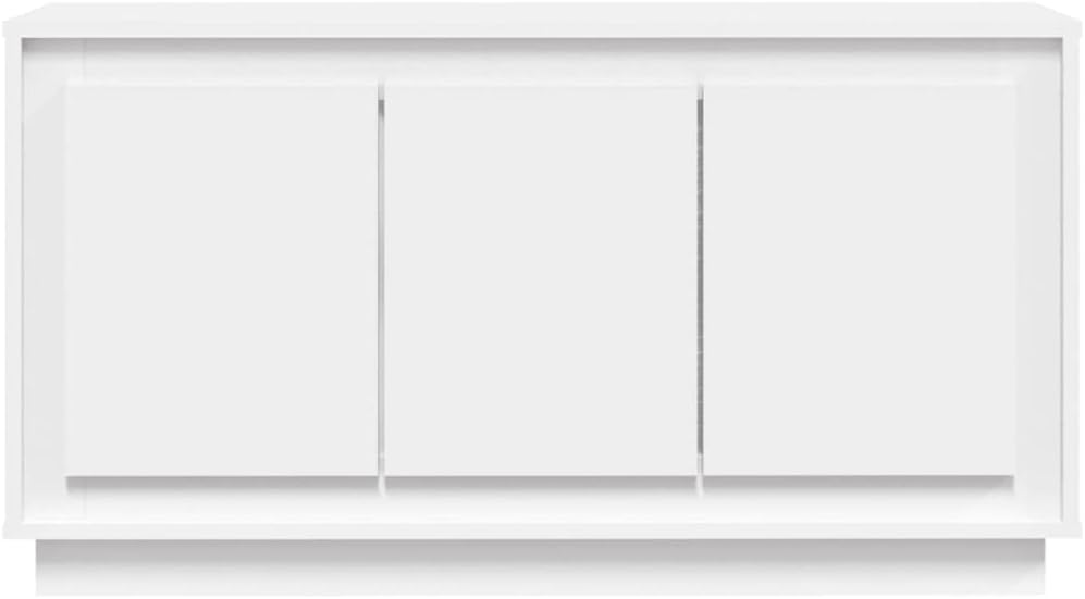 vidaXL Buffet, Armoire Latérale avec 6 Compartiments, Placard avec Porte, Meuble de Rangement Salle de Séjour, Moderne, Blanc Bois d'Ingénierie