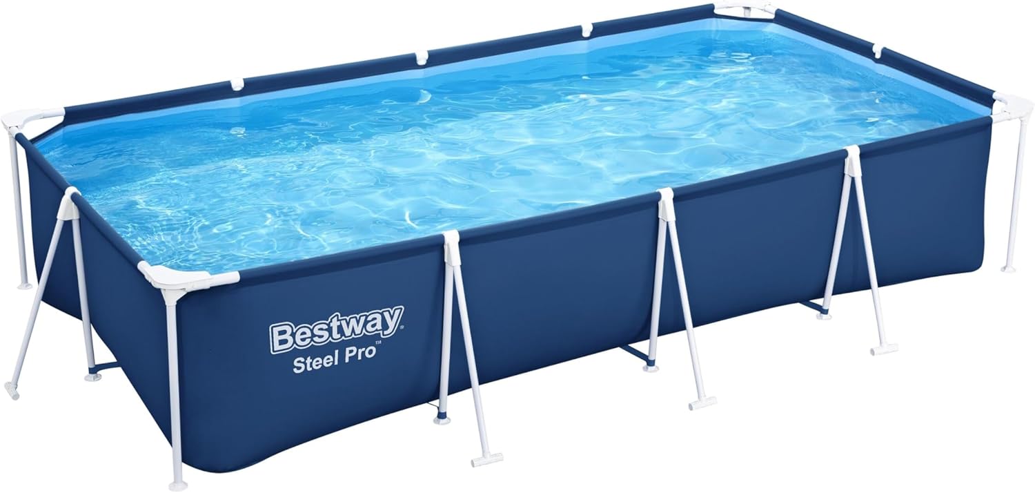 Steel Pro Piscine Hors Sol Rectangulaire 2,59 m X 1,70 m X 61 cm,Bleu