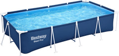 Steel Pro Piscine Hors Sol Rectangulaire 2,59 m X 1,70 m X 61 cm,Bleu