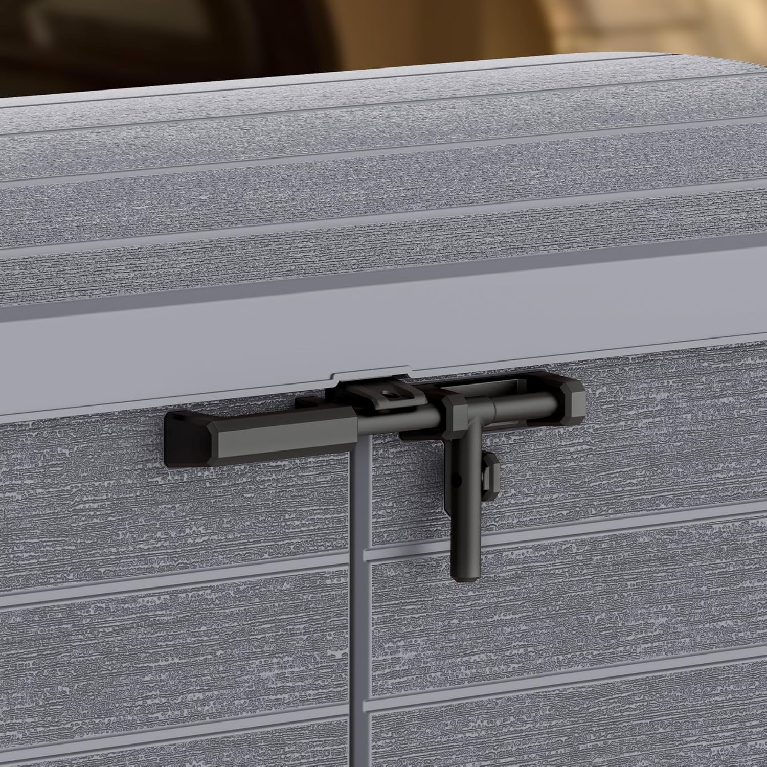 Duramax StoreAway 1200L Plastic Garden Shed/ Flat Lid,Outdoor Storage Shed,Wheelie Bin Hideaways,Wheelie bin box,Durable Construction,Ideal for Bikes,BBQs & 2x 240L Bins,145x85x125 cm,Brown
