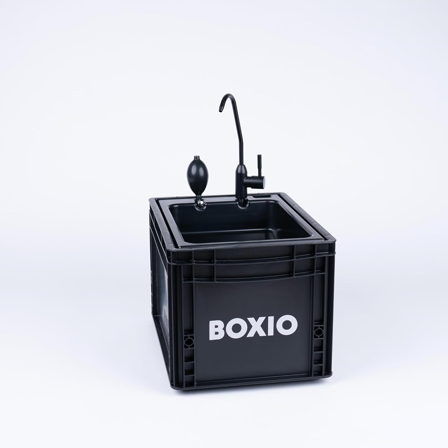 - Wash: Lavabo Mobile avec Pompe à Main - vier Camping Car,Van,Camping,Jardin | vier avec Bac,Robinet en Plastique,Noir -