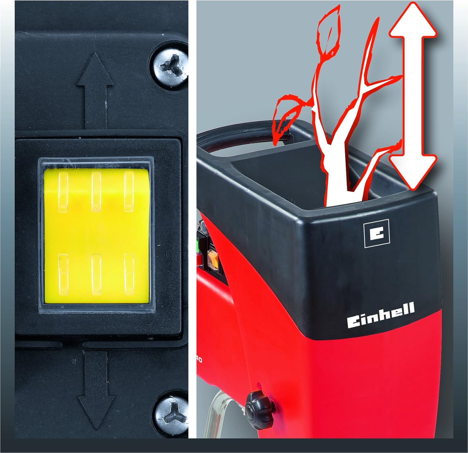 Einhell Broyeur de végétaux silencieux GC-RS 2540 (2000 W, Régime 40 trs/min, sac de ramassage de déchets 50L) Livré avec un sac