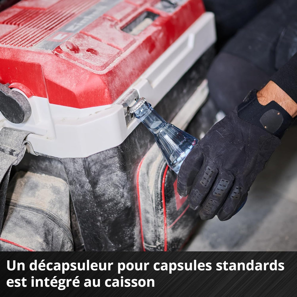 Einhell Glacière portable sans fil TE-COL 18/27 Li-Solo Power X-Change (18 V, 27 l, refroidit et maintient au chaud, mode hybride 12 V pour la voiture et 230 V sur secteur, avec poches, sans batterie)