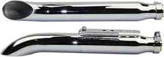 ZIAYI 1 Paire Tuyau De Silencieux D'échappement De Moto pour Harley pour Suzuki VL 125 800 1500 Intruder Bobber Chrome Conique Tourner Silencieux De Fer (Color : Chrome)
