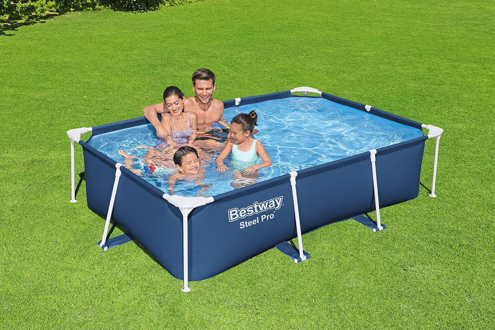 Steel Pro Piscine Hors Sol Rectangulaire 2,59 m X 1,70 m X 61 cm,Bleu