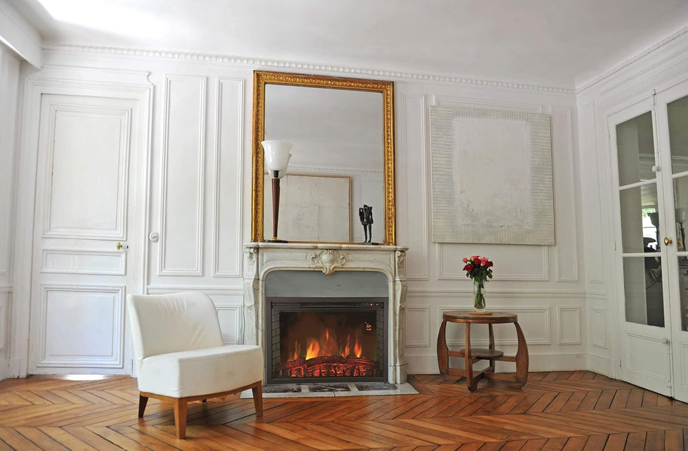 Chemin’Arte Insert Électrique à Encastrer - Effet Flammes - LEDs - Oxford XL - 2000W - Conçu en France - Garanti 2 Ans