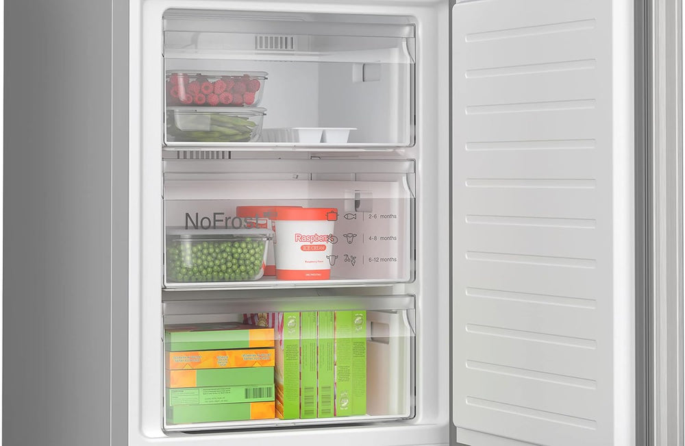 KGN367LDF- Série 4,Réfrigérateur combiné pose-libre,186 x 60 cm,Inox
