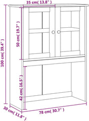 vidaXL Dessus de Commode Vigo Blanc 78x30x100 cm Bois Massif de pin, étagère supérieure de Commode, Dessus de Commode de Cuisine, Rangement de Cuisine