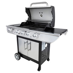 Barbecue au gaz BRISBANE - 4 brûleurs 14kW + réchaud Somagic -