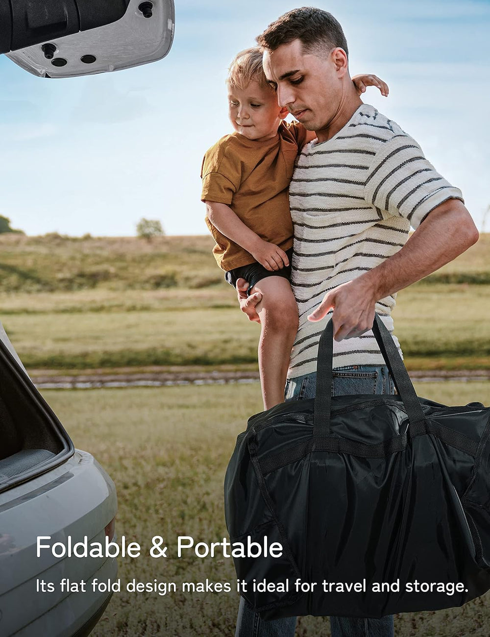 besrey Porte-bébé de randonnée, Sac à dos pour enfant, à usage en extérieur, Pliable - Noir