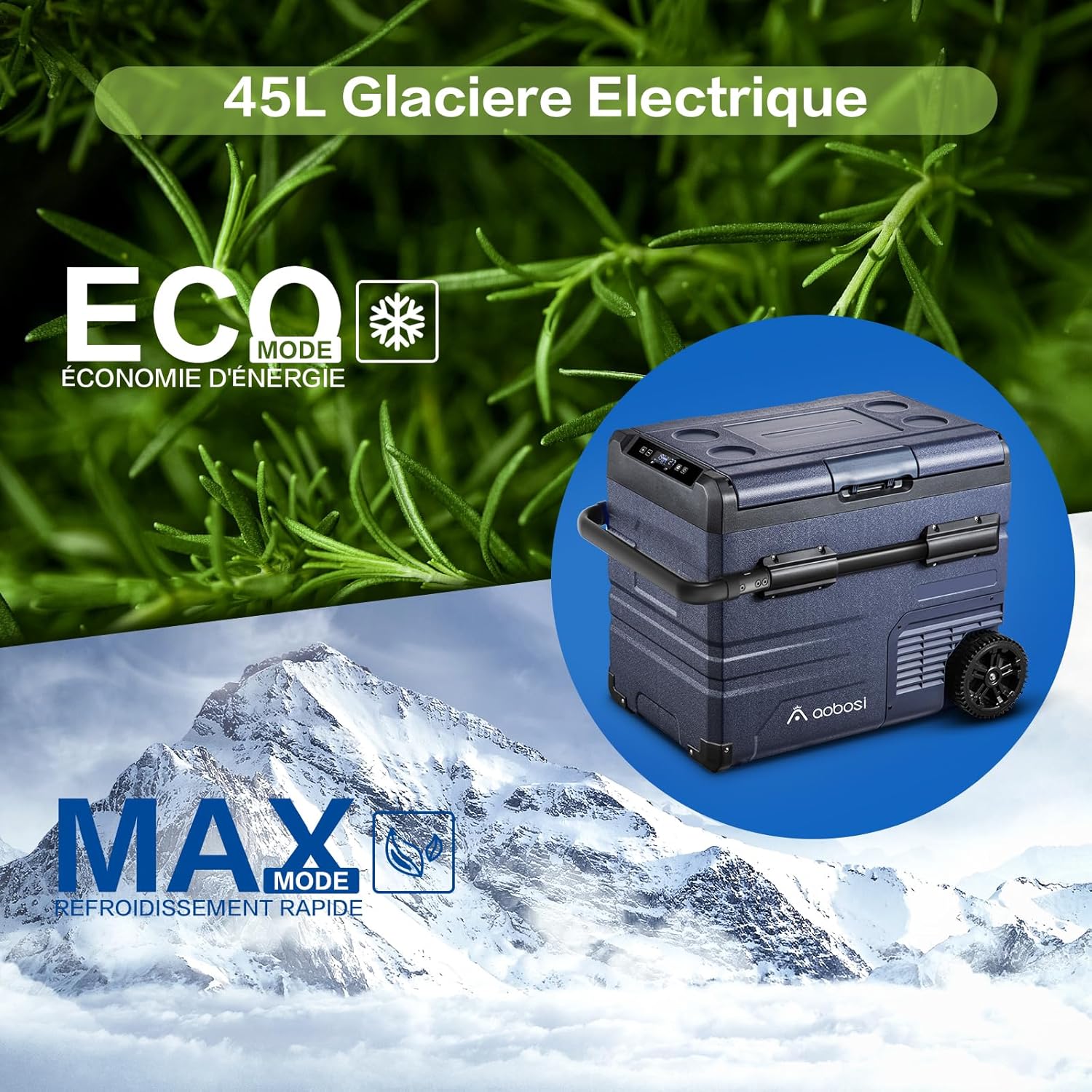 115L Glaciere Electrique Double Zone,Glaciere a Compression WiFi APP,12 V/24 V et 100-240 V Frigo Camping,-20 à 20 pour Voiture,Camion,Bateau,Camping,Car,Caravanes,Voyageant,Maison