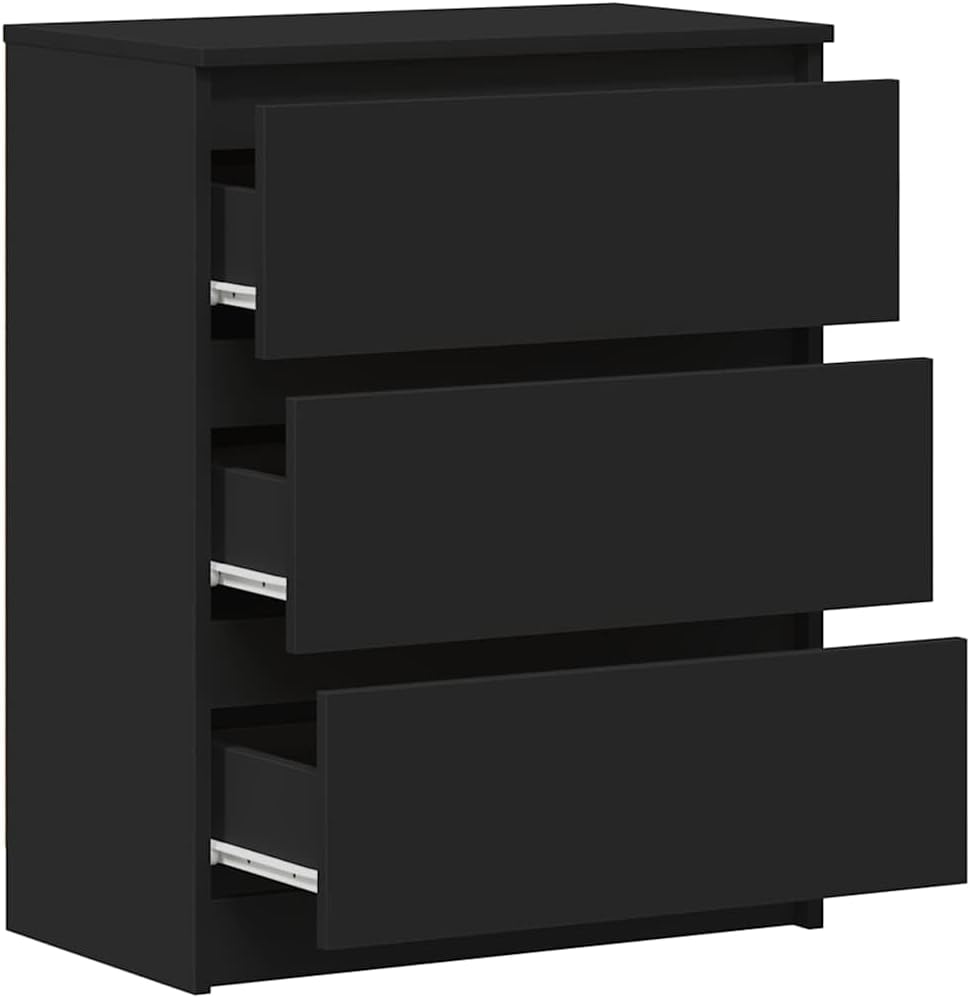 vidaXL Buffet, Meuble de Rangement avec Tiroir, Armoire de Rangement, Organisateur Salon Salle de Séjour Intérieur, Noir Bois d’Ingénierie