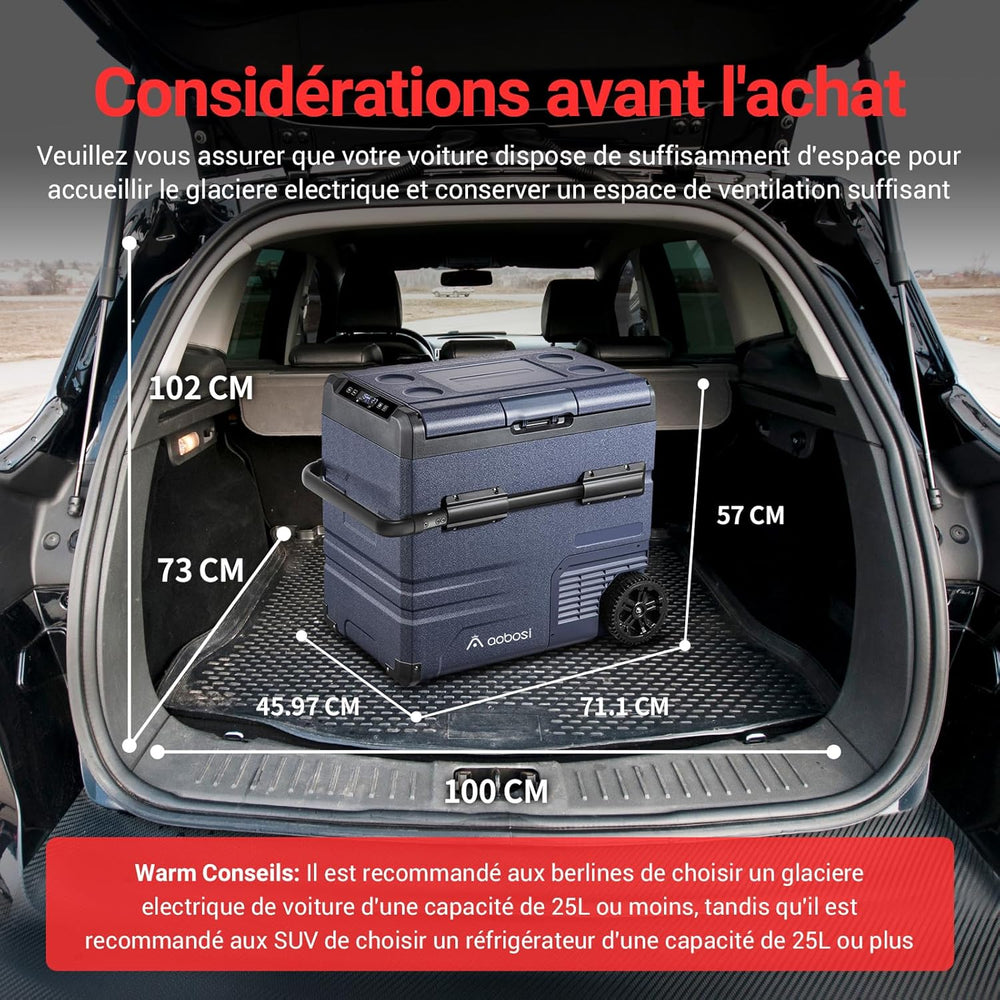 115L Glaciere Electrique Double Zone,Glaciere a Compression WiFi APP,12 V/24 V et 100-240 V Frigo Camping,-20 à 20 pour Voiture,Camion,Bateau,Camping,Car,Caravanes,Voyageant,Maison
