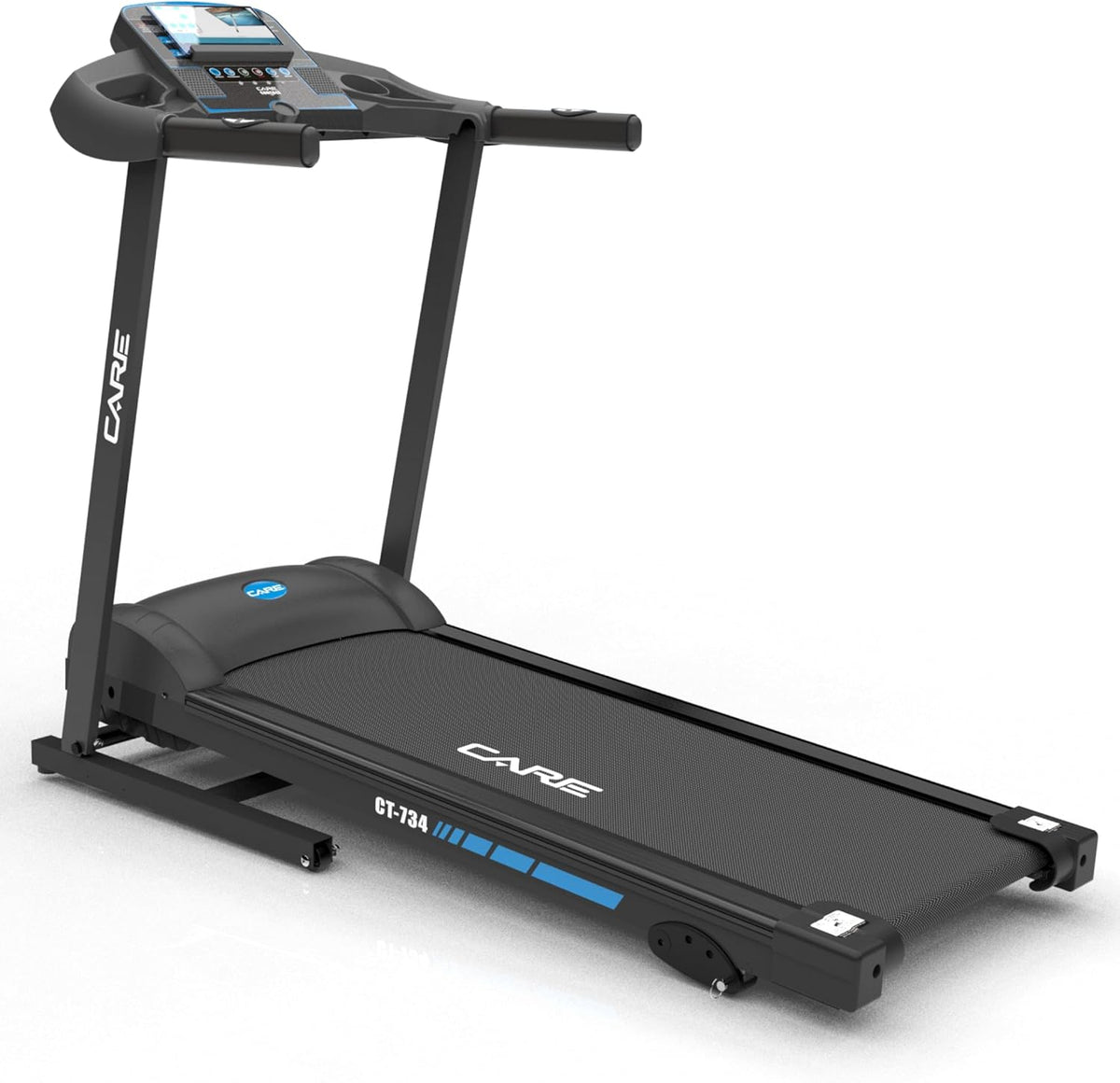 Care Fitness - Tapis de Course connecté -Pliable-Vitesse maximale 14 Km/h- Tapis de Marche Électrique Inclinable et Pliable - 12 programmes d’entraînements -3 inclinaisons