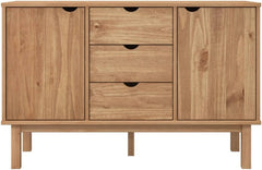 vidaXL Buffet Armoire Latérale Armoire de Rangement Organisateur de Maison Meuble de Salle de Séjour Intérieur 113,5x43x73 cm Bois Massif de Pin