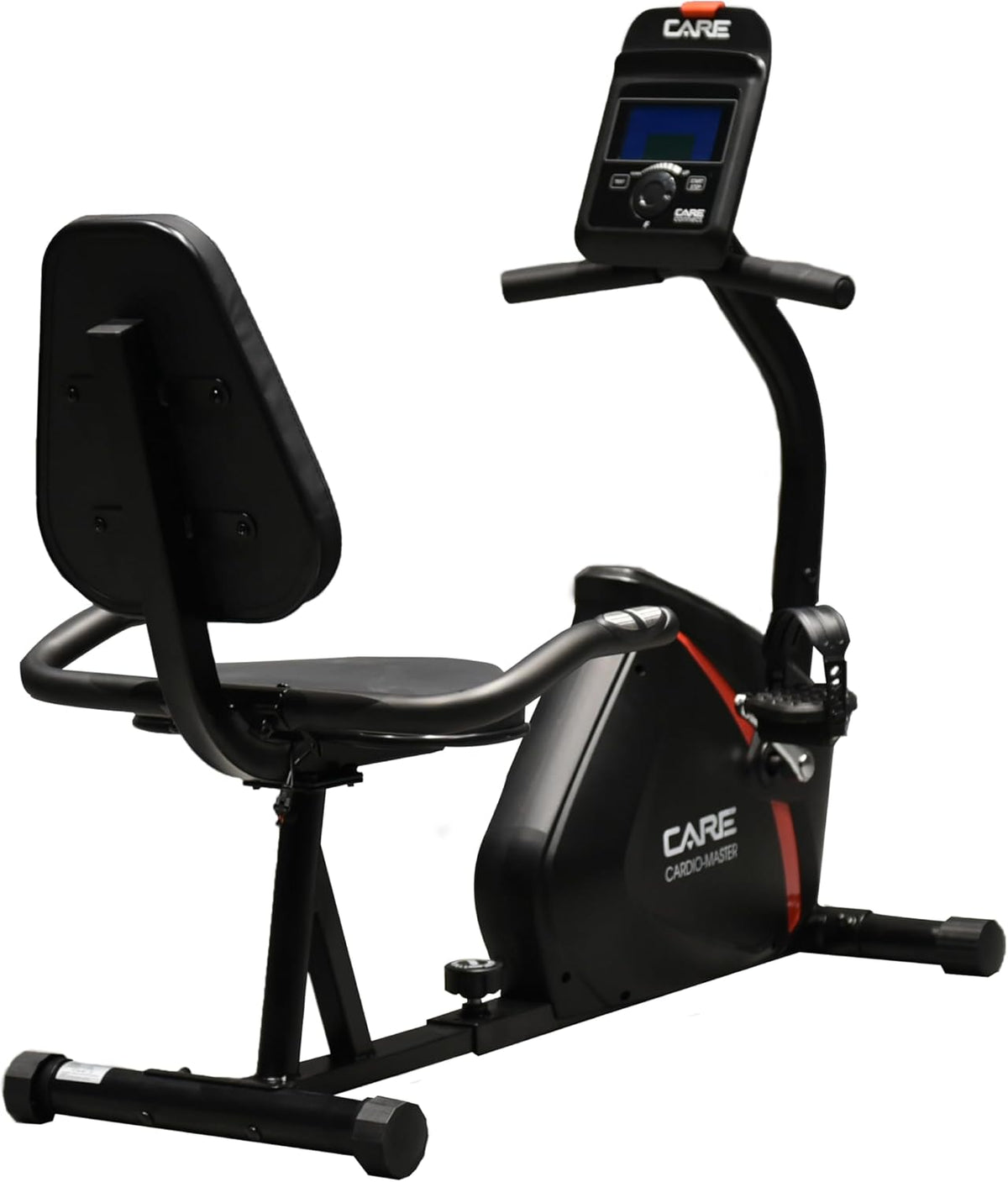 CARE FITNESS - Velo d'appartement - Cardio Master Connecté - Réglable & Confortable - Pédales Sanglées - Résistance Magnétique - 21 Programmes