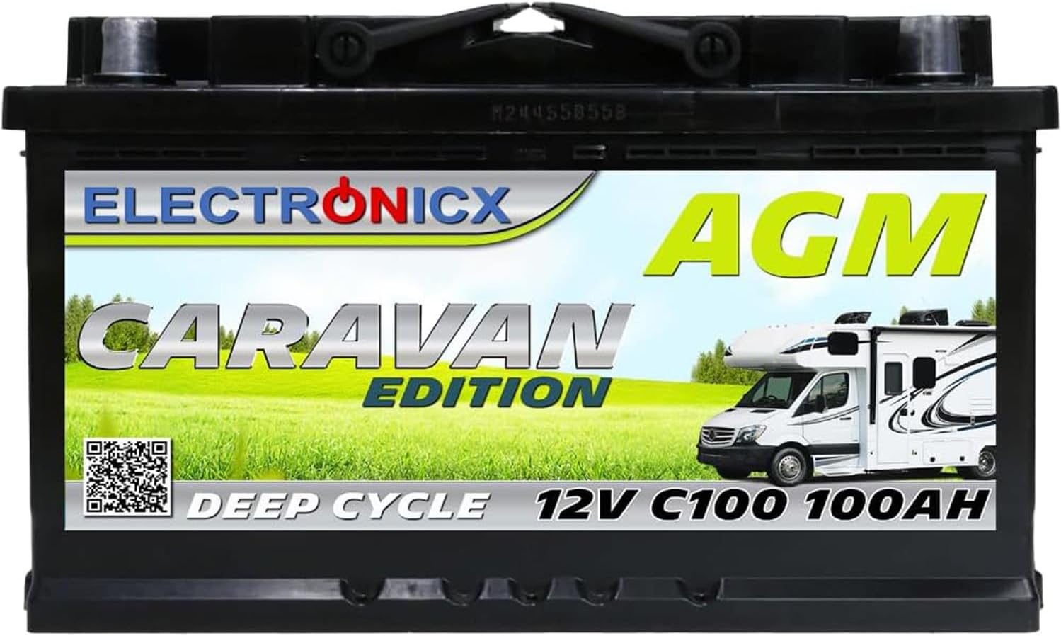 Batterie AGM 12v 100Ah Electronicx Caravan Edition batterie solaire 12v accumulateur 12v batteries solaires alimentation batterie 12v agm caravane batterie camping car batterie gel 12v accumulateur