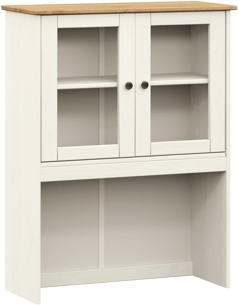 vidaXL Dessus de Commode Vigo Blanc 78x30x100 cm Bois Massif de pin, étagère supérieure de Commode, Dessus de Commode de Cuisine, Rangement de Cuisine