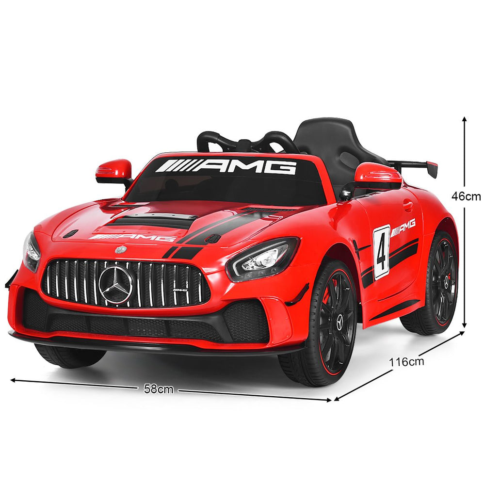 Voiture Sport Electrique 12 V pour Enfants Vitesse Max.: 5 km/h Tlcommande 2.4G MP3 Effets Sonores Lumineux Rouge -
