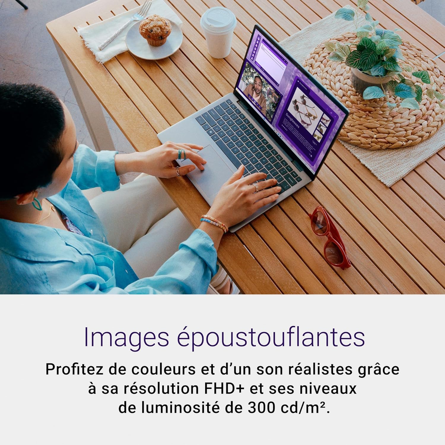 Dell Inspiron 14 (5441) Copilot+ PC Portable 14" Écran FHD+ 60 Hz Snapdragon X Plus 16 Go RAM 512 Go SSD Qualcomm Adreno Windows 11 Home Clavier rétroéclairé AZERTY - Gris Titane