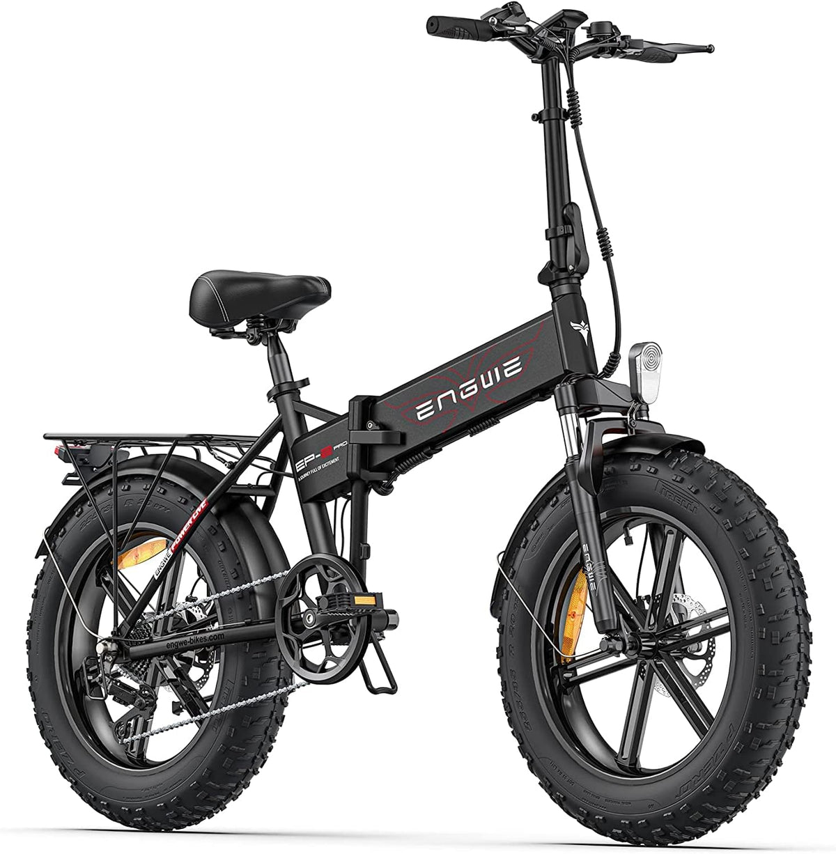 EP-2 Pro Vélo électrique Pliable 20 × 4.0 Fat Bike Electrique 7 Vitesses avec Batterie Amovible 48V 13Ah Autonomie 120km Tout-Terrain & VTT & Plage & Neige -