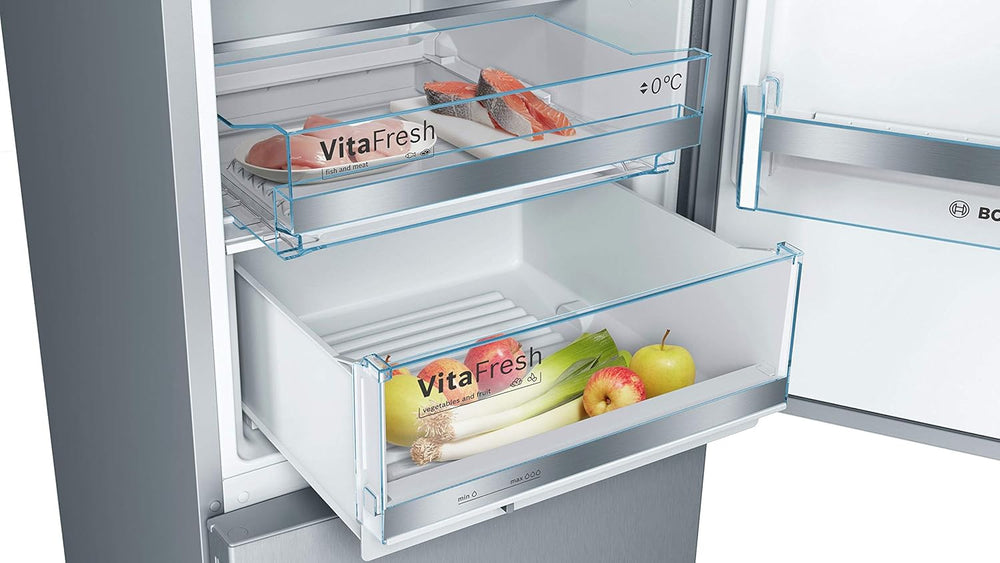 Bosch KGE398IBP - Série 6, Réfrigérateur combiné pose-libre, 201 x 60 cm, Inox anti trace de doigts