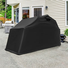 Abri de Moto Extérieur Tente Moto avec Housse en Tissu Oxford Fenêtres en Maille Enroulables Housse Moto Exterieur Étanche pour Moto Vélos Outils Noir -