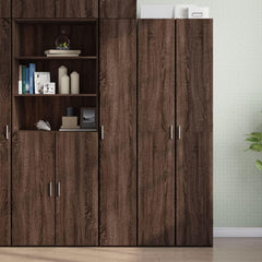 vidaXL Buffet Haut chêne Marron 30x42,5x185 cm Bois d'ingénierie, Buffet, Armoire de Rangement, Panneau latéral, Armoire, Armoire latérale