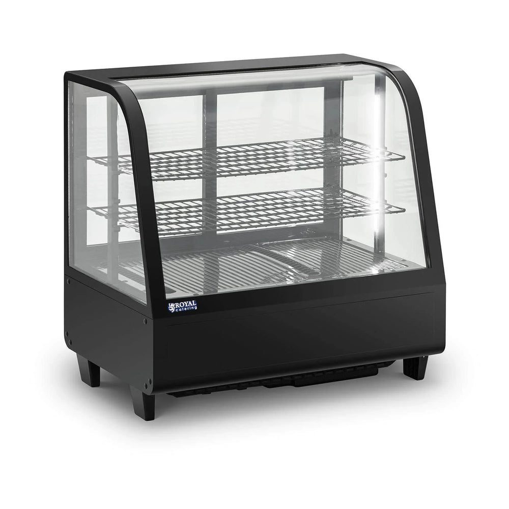Vitrine réfrigérée 100 litres 3 niveaux plastique verre trempé noir 14_0005388 -