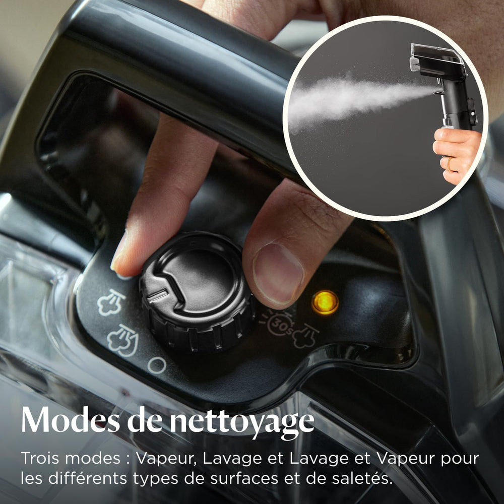 BISSELL SpotClean HydroSteam, Shampouineuse Canapé, Moteur Puissant de 1000W, Nettoyeur Vapeur avec Technologie HydroSteam, Nettoyeur pour Tapis, Moquettes, Meubles, Tissus, Voiture & Plus, 3689N
