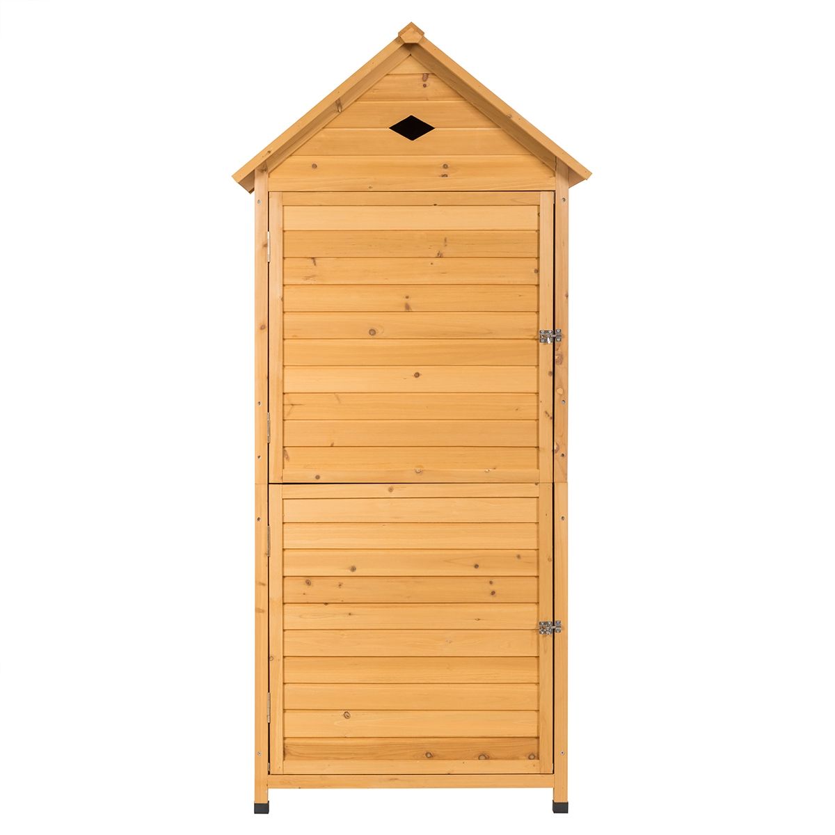 Abri de Jardin Extérieur à 5 Etagères Cabane Verrouillable en Bois de Sapin Toit en Tôle Galvanisée -