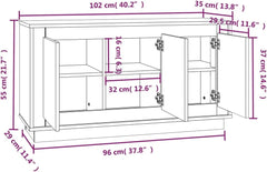 vidaXL Buffet, Armoire Latérale avec 6 Compartiments, Placard avec Porte, Meuble de Rangement Salle de Séjour, Moderne, Blanc Bois d'Ingénierie