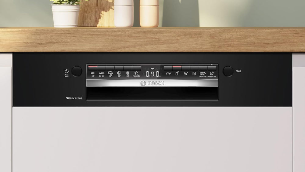 Bosch SMI4HCB19E, Série 4, Lave-vaisselle encastrable, 60cm, 14 couverts, Silence Plus 42 dB, Bandeau noir