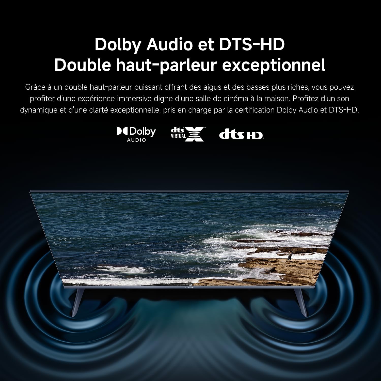Xiaomi TV F Pro 32, 81 cm (32 Pouces), QLED, Smart TV, Fire OS7, Contrôle Vocal Alexa, Dolby Audio™, DTS Virtual:X, DTS-HD, Compatible avec Apple AirPlay